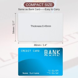 Wizytówki aluminiowe do sublimacji PATIKIL druk transferowy 10 szt. białe