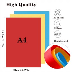 Outlet Papier kolorowy A4 120g brystol zestaw 20 kolorów 99 sztuk