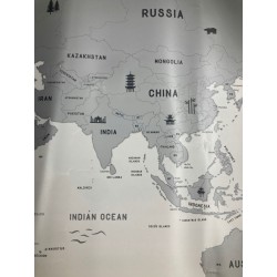 Outlet R3399 Envami Mapa świata zdrapka 68x43cm dekoracja po angielsku