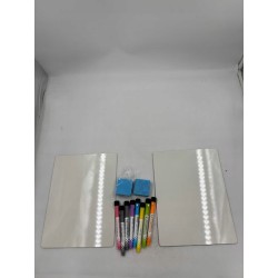 Outlet Nicpro 2 sztuki dwustronna mini tablica suchościeralna 22x30 cm