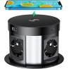 Outlet HANNELORE Wsuwana listwa elektryczna Blatowa 3x gniazdka 3680W USB