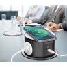 Outlet HANNELORE Wsuwana listwa elektryczna Blatowa 3x gniazdka 3680W USB