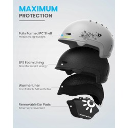 Outlet Kask Narciarski Dziecięcy Reindeers In-Mold, 12 Wentylacji,