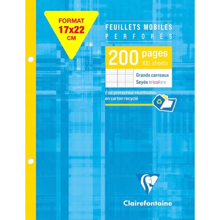 Outlet Clairefontaine Arkusze do Segregatora 200 Kartek 100 Arkuszy Format