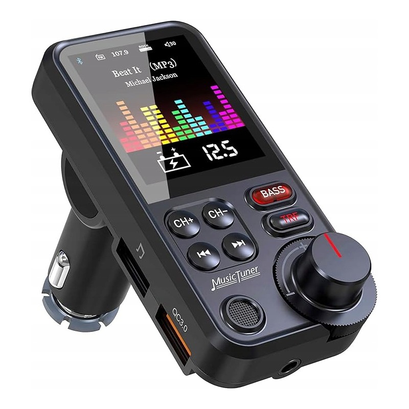 Outlet GIZMOVINE ADAPTER TRANSMITER BLUETOOTH FM USB QC3.0 4,5 CM DO AUTA