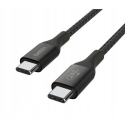 Outlet Kabel Belkin USB typ C - USB typ C 240W 1 m oplot nylonowy czarny