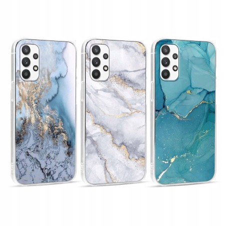 Outlet Zestaw 3 etui Xylota do Samsung Galaxy A25 5G 6,5" marmur