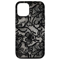 Outlet Etui iPhone 12/12 Pro Koronka Retro Czarny