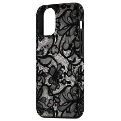 Outlet Etui iPhone 12/12 Pro Koronka Retro Czarny