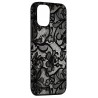 Outlet Etui iPhone 12/12 Pro Koronka Retro Czarny