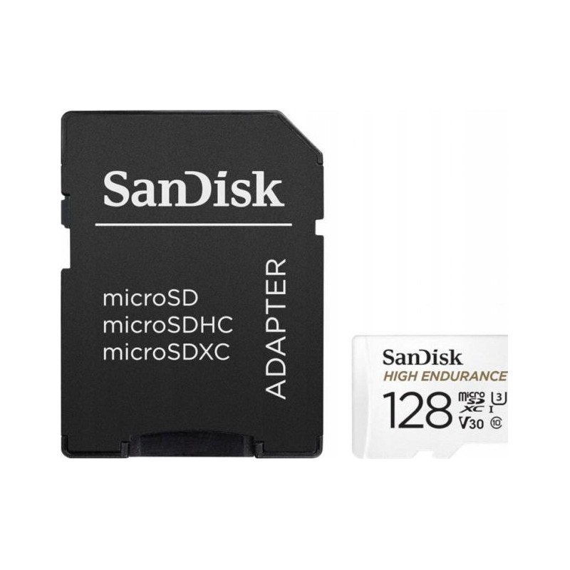 Outlet Karta pamięci SanDisk High Endurance microSDXC 128GB V30 100MB/s +