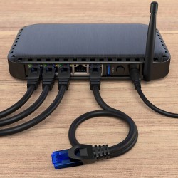 Outlet KABELDIREKT KABEL SIECIOWY 20 METRÓW CAT6/RJ45 czarny