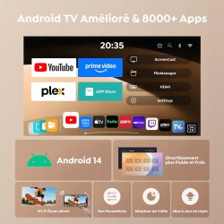Outlet Projektor Mini 4K TOPTRO HDMI z Androidem 14 Wi-Fi BT Auto