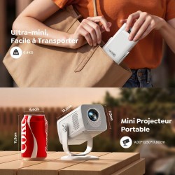 Outlet Projektor Mini 4K TOPTRO HDMI z Androidem 14 Wi-Fi BT Auto