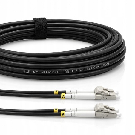Outlet Kabel światłowodowy Elfcam OM3 LC-LC 20 m pancerny duplex