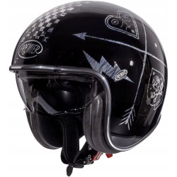 Kask Motocyklowy Premier VINTAGE NX M - Srebrny Chromowany