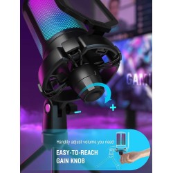 Outlet Mikrofon gamingowy FIFINE RGB z filtrem do komputerów PC szybkie