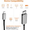 Outlet Kabel USB-C na DisplayPort 4K 60Hz 0.9m aluminiowy szary