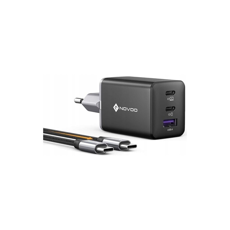 USZKODZONY NOVOO 67W USB C Ładowarka 3-Port GaN III Szybkie Ładowanie