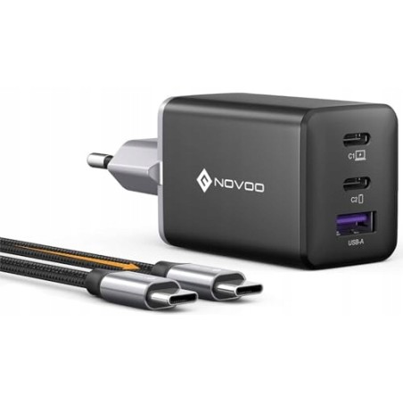 USZKODZONY NOVOO 67W USB C Ładowarka 3-Port GaN III Szybkie Ładowanie