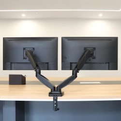 Outlet Amazon Basics Uchwyt biurkowy na dwa monitory VESA75X75/100X100mm