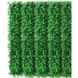 Outlet Sztuczny żywopłot bukszpan 25,4x25,4cm, 12 szt. na balkon 3m