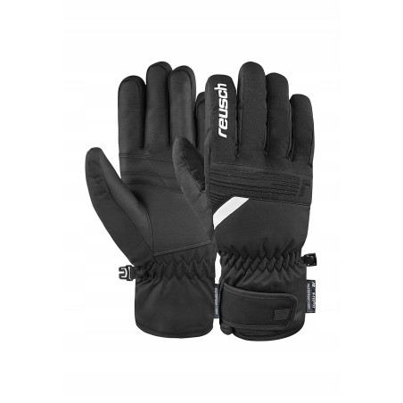 Outlet Rękawice narciarskie Reusch Baldo R-TEX XT wodoodporne czarno-białe
