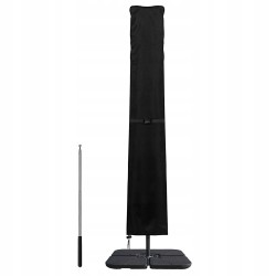 Outlet Dokon Pokrowiec na parasol ogrodowy 240x57/57 cm czarny z zamkiem