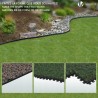Outlet VOUNOT Obrzeże Trawnika Plastikowe 20m Palisada 5cm Czarny