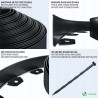 Outlet VOUNOT Obrzeże Trawnika Plastikowe 20m Palisada 5cm Czarny