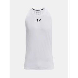 Outlet Under Armour koszulka bez rękawów Tank Top bawełna L biały