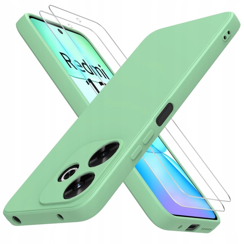 Outlet Etui THIYUFUNS silikonowe do Xiaomi Redmi 13 4G + 2 szkła ochronne