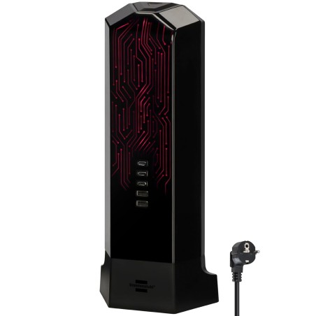 Outlet Brennenstuhl Wieża Zasilająca Gamingowa 9 Gniazd 5 USB 45W PD LED