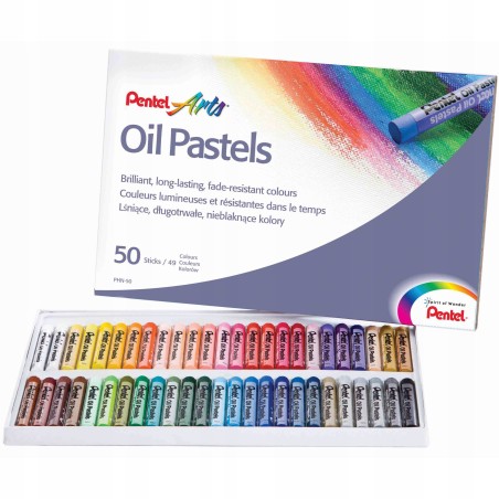 PASTELE OLEJNE Pentel kredki pastelowe zestaw 50 kolorów zestaw dla