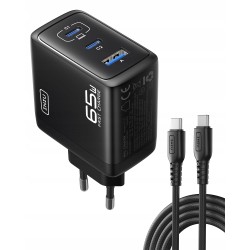 Outlet INIU Ładowarka Sieciowa 65W GaN 3 Porty USB C Temp Guard Podróżna