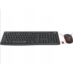 Outlet Zestaw klawiatura i mysz Logitech czarny membranowa AZERTY OPIS
