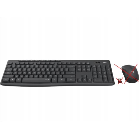 Outlet Zestaw klawiatura i mysz Logitech czarny membranowa AZERTY OPIS