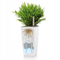 Outlet LECHUZA 18050 MAXI CUBI DONICZKA Z SYSTEMEM NAWADNIANIA BIAŁA 26 CM