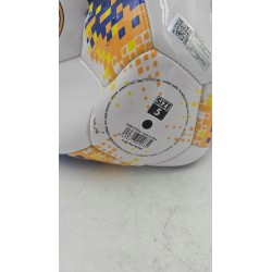 Outlet PIŁKA NOŻNA REAL MADRYT ROZMIAR 5 BIAŁA PIXELE NIEBIESKO/ŻÓŁTE