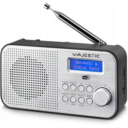 Outlet Radioodtwarzacz Majestic DAB/DAB+/FM 3.7V/2000mAh Rt-194Dab srebrny