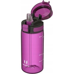 Bidon Super Sparrow 500 ml z słomką miarka różowy