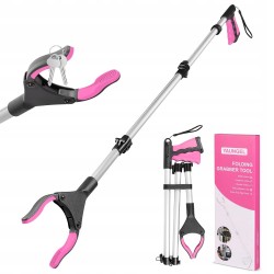 Outlet Chwytak teleskopowy do zbierania śmieci 108 cm różowy