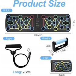 Outlet Uchwyty do pompek deska treningowa premium push-up board czarna + 2