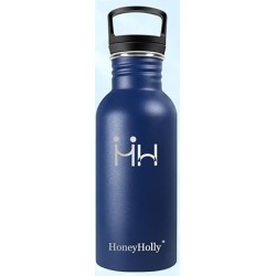 Outlet HoneyHolly Butelka na wodę ze stali nierdzewnej 750ml granatowa