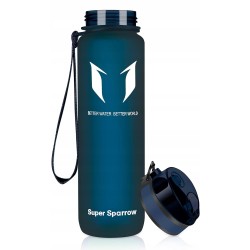 Outlet Butelka Super Sparrow z uchwytem 1000 ml niebieska