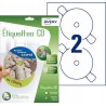 Outlet Zestaw 30 Etykiet Samoprzylepnych AVERY J8676 na płyty CD o średnicy