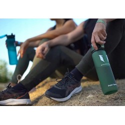 Outlet Butelka na wodę Sportowy bidon Super Sparrow z uchwytem 350ml rózowy