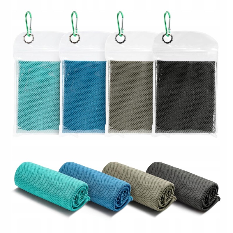 Outlet Ręczniki do ćwiczeń Amazon Basics 4 szt. 102x31 cm różne kolory
