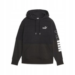 Puma Power Colorblock Zimowa Bluza z Kapturem S Czarny