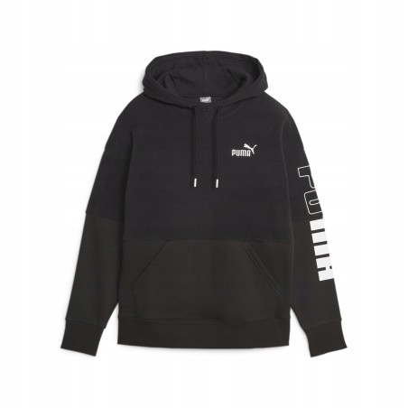 Puma Power Colorblock Zimowa Bluza z Kapturem S Czarny